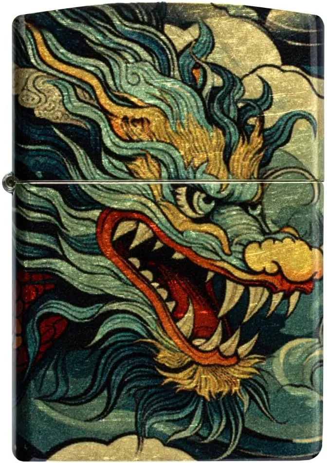 Zippo Dragon Fusion Design 540 Tumbled Brass Pocket Lighter