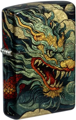 Zippo Dragon Fusion Design 540 Tumbled Brass Pocket Lighter