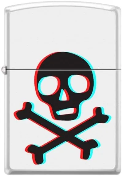 Zippo Glow in The Dark Skull & Crossbones Pocket Lighter