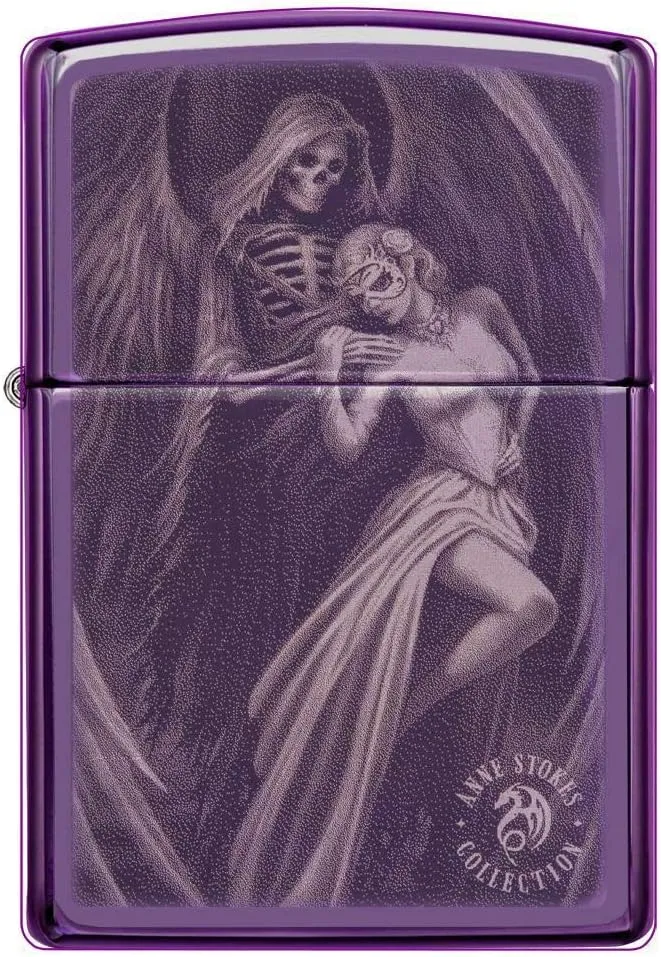 Zippo High Polish Purple Anne Stokes Pocket Lighter