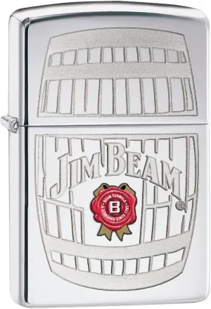 Zippo Jim Beam High Polish Chrome Lighters.
