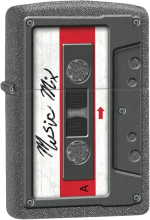 Zippo Lighter: Cassette Tape - Iron Stone 78252