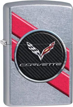 Zippo Lighter: Chevrolet Corvette Insignia - Street Chrome 80274