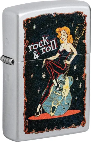 Zippo Lighter Cool Chick, Windproof, Custom Designed, Stainless Steel Body