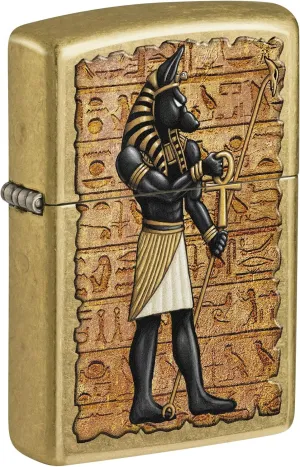 Zippo Lighter: Egyptian God Anubis - Street Brass 81639