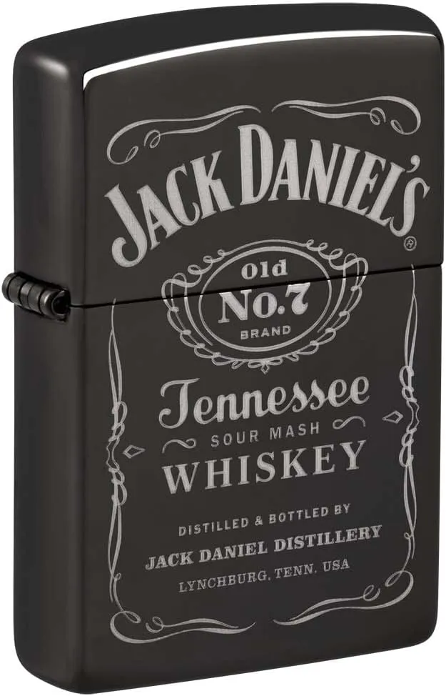 Zippo Lighter: Jack Daniel's Logo, Engraved - High Polish Black 81223