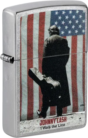 Zippo Lighter: Johnny Cash, I Walk The Line - Street Chrome 81521