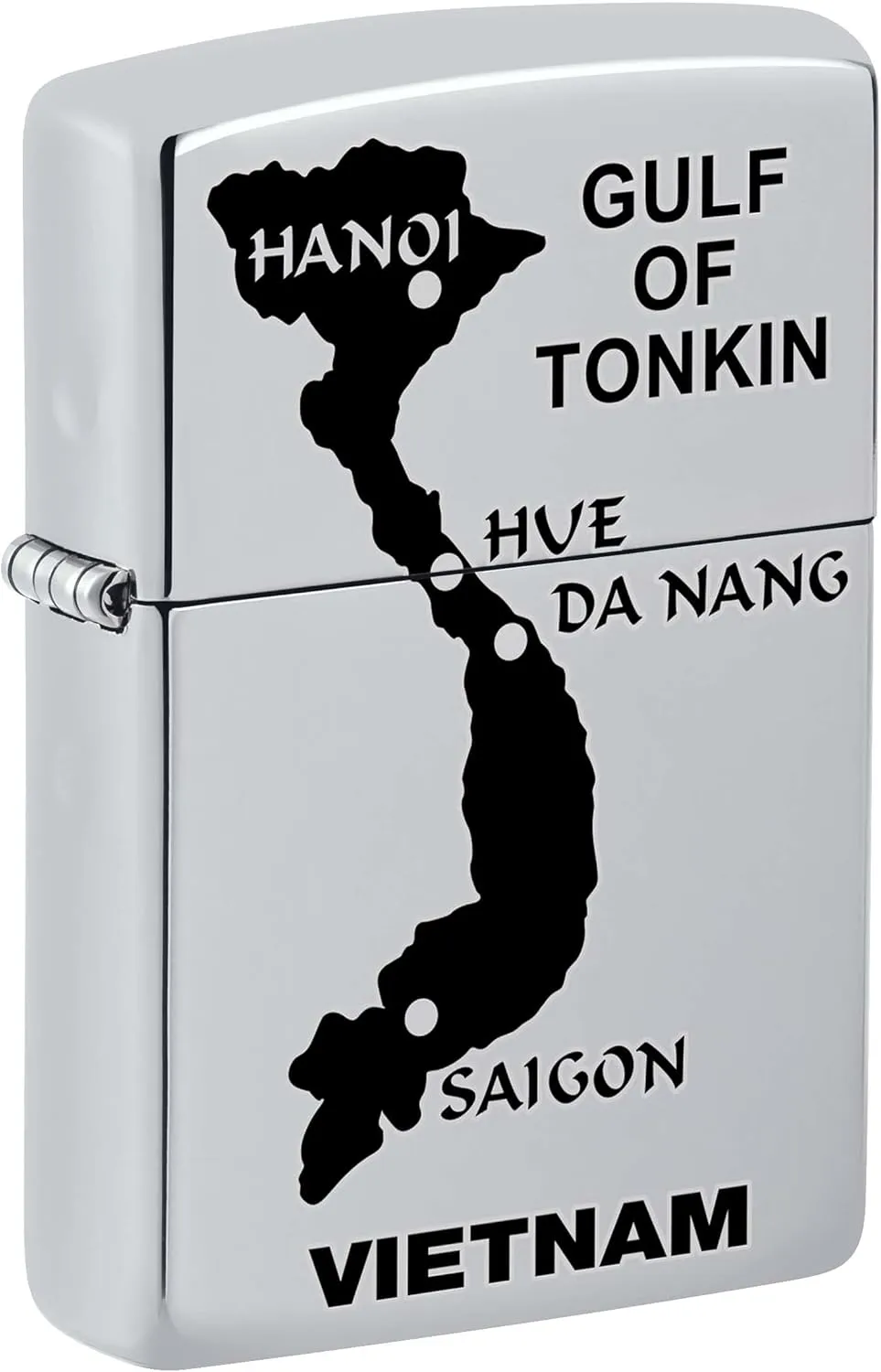 Zippo Lighter, Map of Vietnam - High Polish Chrome 81155