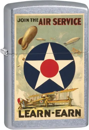 Zippo Lighter: Military Poster, Join The Air Service - Street Chrome 79371