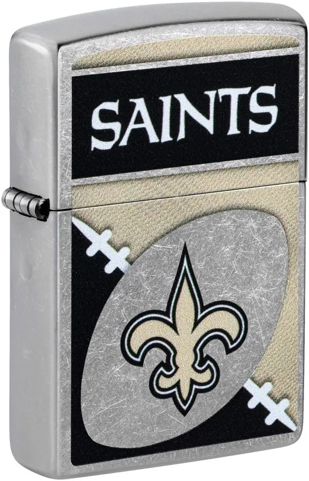 Zippo NFL New Orleans Saints Street Chrome Pocket Lighter