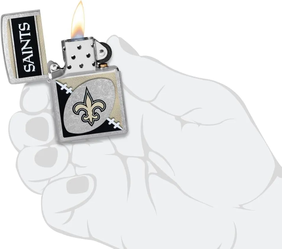 Zippo NFL New Orleans Saints Street Chrome Pocket Lighter