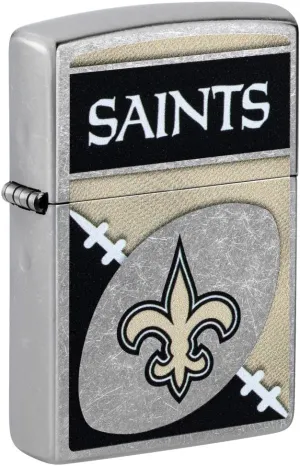 Zippo NFL New Orleans Saints Street Chrome Pocket Lighter