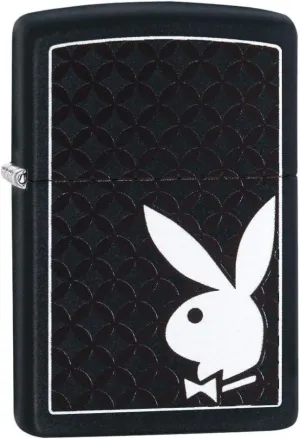 Zippo Playboy Black & White Rabbit Pocket Lighter
