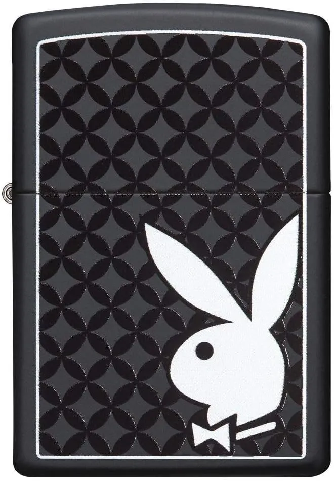 Zippo Playboy Black & White Rabbit Pocket Lighter