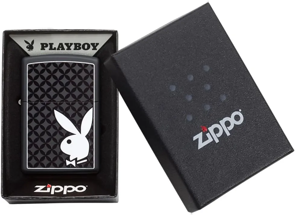 Zippo Playboy Black & White Rabbit Pocket Lighter