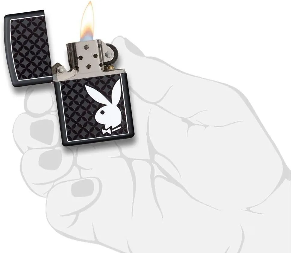 Zippo Playboy Black & White Rabbit Pocket Lighter