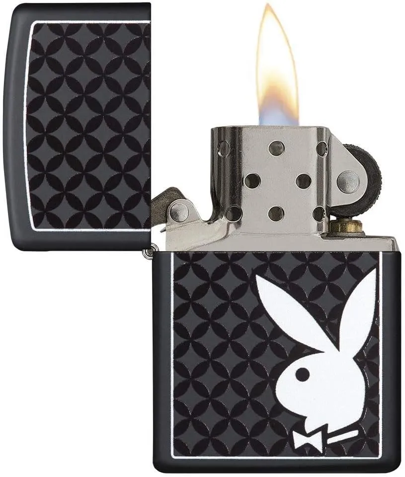 Zippo Playboy Black & White Rabbit Pocket Lighter