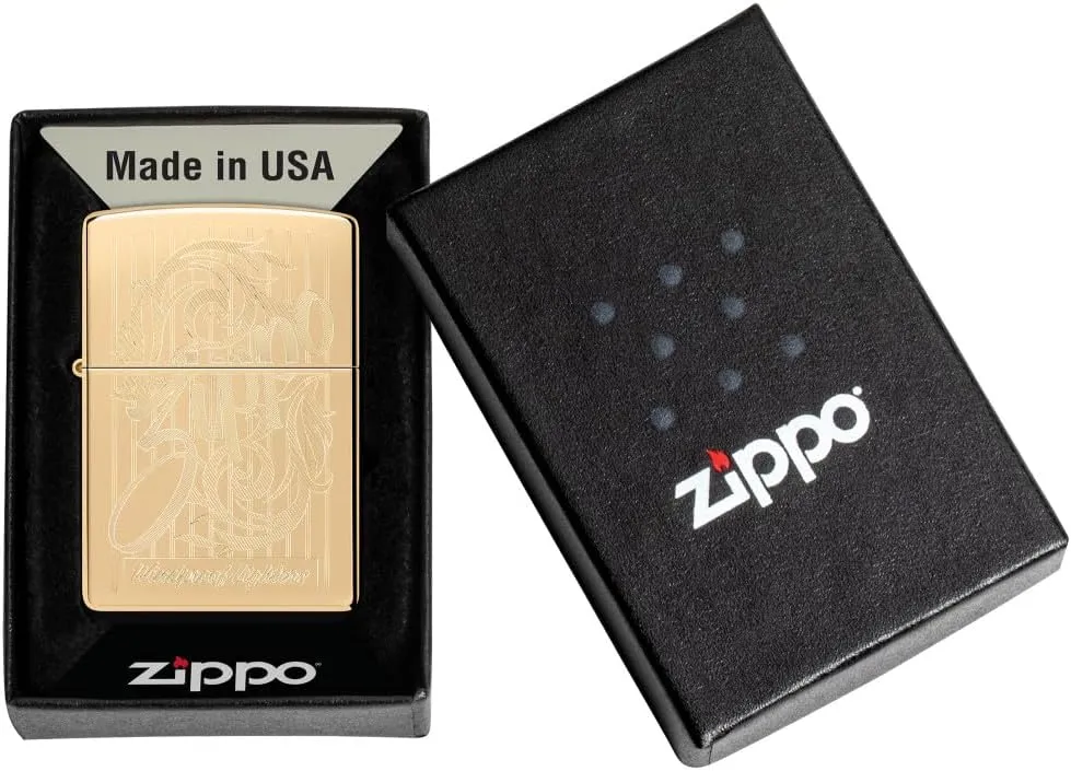 Zippo Pocket Lighter Design Brass High Polish Brass Pocket Lighter