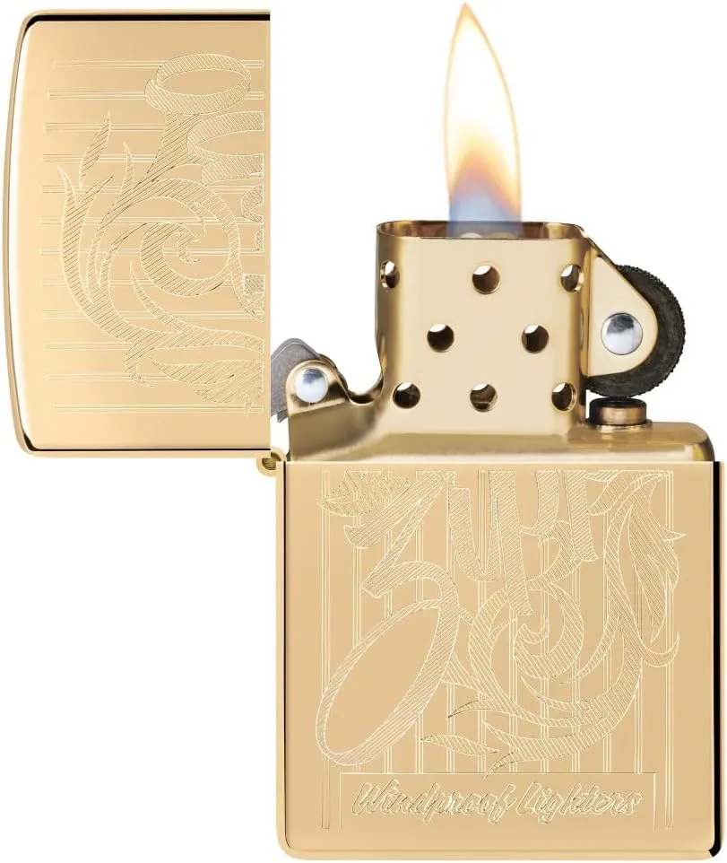 Zippo Pocket Lighter Design Brass High Polish Brass Pocket Lighter
