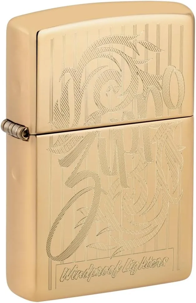 Zippo Pocket Lighter Design Brass High Polish Brass Pocket Lighter