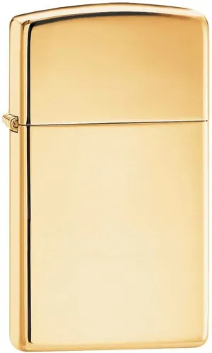 Zippo Slim Pocket Lighter, High Polish Brass