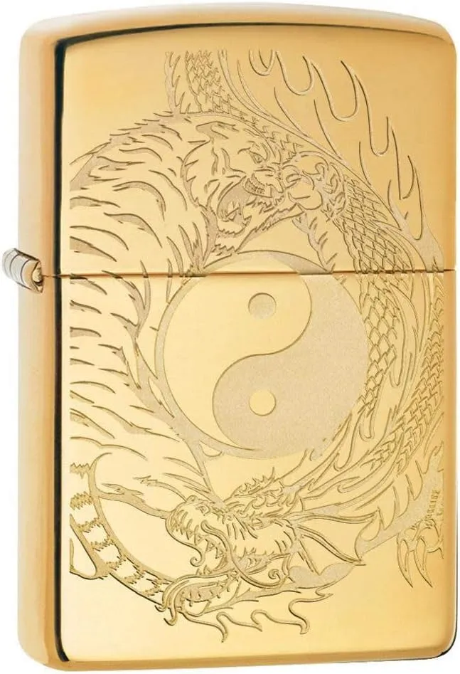 Zippo Tiger and Dragon Design Pocket Lighter, One Size