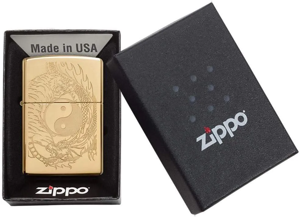 Zippo Tiger and Dragon Design Pocket Lighter, One Size