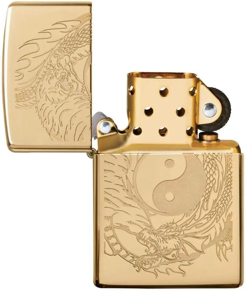 Zippo Tiger and Dragon Design Pocket Lighter, One Size