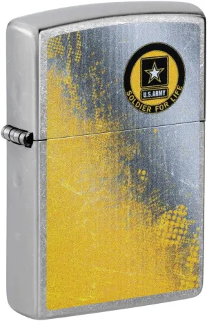 Zippo U.S. Army® Soldier for Life Street Chrome Pocket Lighter