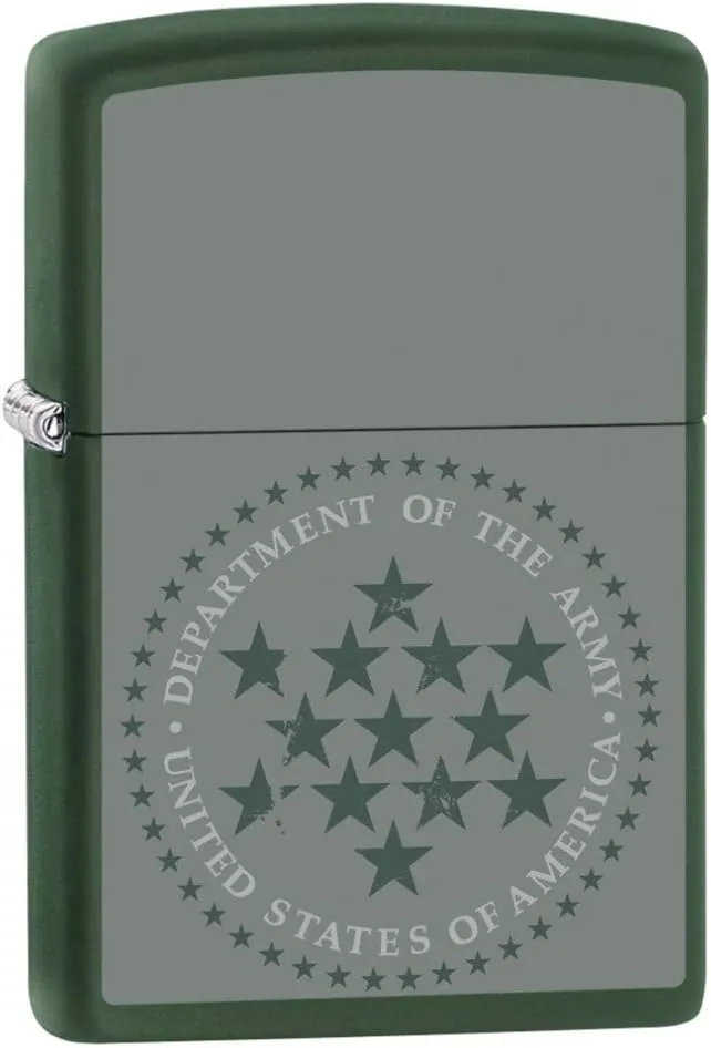 Zippo US Department of The Army Green Matte Pocket Lighter