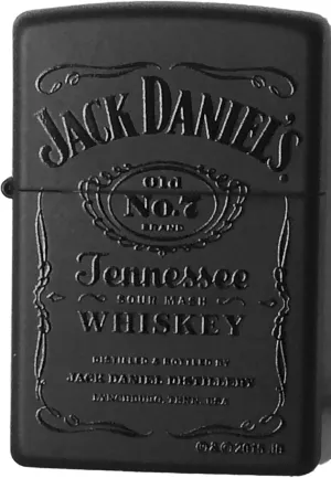 Zippo Windproof Black Matte Lighter with Black Jack Daniels burakkumattozyakkudanieru [Parallel Import Goods]